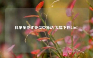 科尔黛伦矿业盘中异动 大幅下挫5.00%