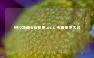 财经新闻天银机电,300342 天银机电传闻