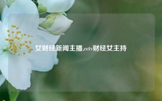 女财经新闻主播,cctv财经女主持