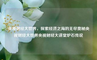 央视财经大世界，探索经济之海的无尽奥秘央视财经大世界央视财经大讲堂炉石传说