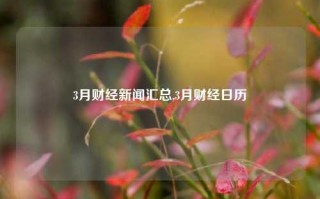 3月财经新闻汇总,3月财经日历