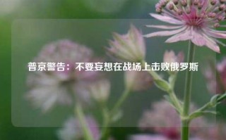 普京警告：不要妄想在战场上击败俄罗斯