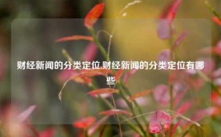 财经新闻的分类定位,财经新闻的分类定位有哪些