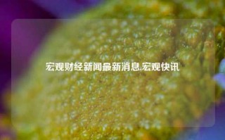 宏观财经新闻最新消息,宏观快讯