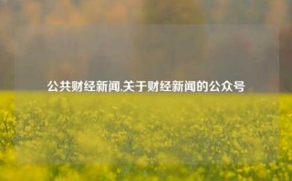 公共财经新闻,关于财经新闻的公众号