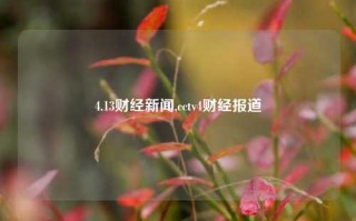 4.13财经新闻,cctv4财经报道