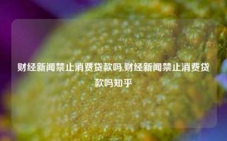 财经新闻禁止消费贷款吗,财经新闻禁止消费贷款吗知乎