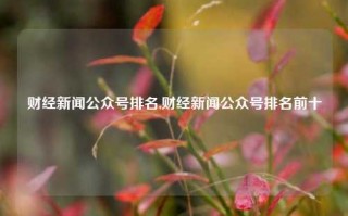 财经新闻公众号排名,财经新闻公众号排名前十