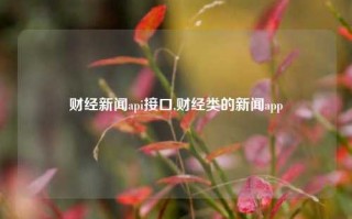 财经新闻api接口,财经类的新闻app