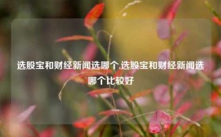 选股宝和财经新闻选哪个,选股宝和财经新闻选哪个比较好