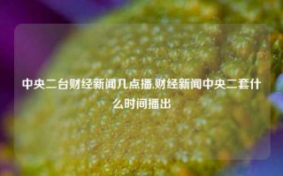 中央二台财经新闻几点播,财经新闻中央二套什么时间播出