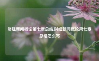 财经新闻概论第七章总结,财经新闻概论第七章总结怎么写