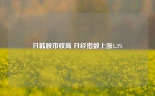 日韩股市收高 日经指数上涨1.3%