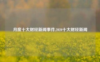 月度十大财经新闻事件,2020十大财经新闻