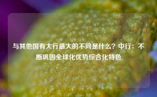 与其他国有大行最大的不同是什么？中行：不断巩固全球化优势综合化特色