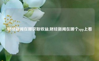 财经新闻在哪获取收益,财经新闻在哪个app上看