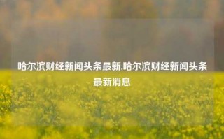 哈尔滨财经新闻头条最新,哈尔滨财经新闻头条最新消息