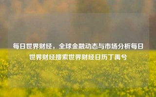 每日世界财经，全球金融动态与市场分析每日世界财经搜索世界财经日历丁禹兮