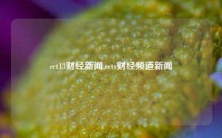 cct13财经新闻,cctv财经频道新闻