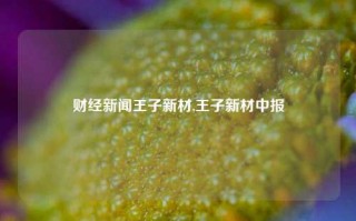 财经新闻王子新材,王子新材中报