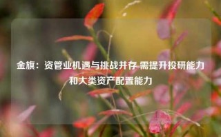 金旗：资管业机遇与挑战并存 需提升投研能力和大类资产配置能力