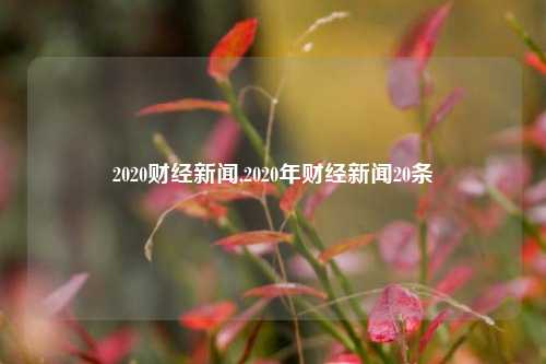 2020财经新闻,2020年财经新闻20条-第1张图片-世界财经