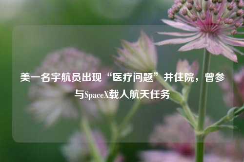 美一名宇航员出现“医疗问题”并住院，曾参与SpaceX载人航天任务-第1张图片-世界财经