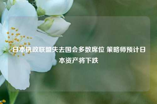 日本执政联盟失去国会多数席位 策略师预计日本资产将下跌-第1张图片-世界财经