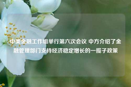 中美金融工作组举行第六次会议 中方介绍了金融管理部门支持经济稳定增长的一揽子政策-第1张图片-世界财经