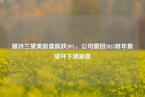 雅诗兰黛美股盘前跌20%，公司撤回2025财年展望并下调派息-第1张图片-世界财经