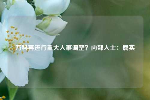 万科再进行重大人事调整？内部人士：属实-第1张图片-世界财经