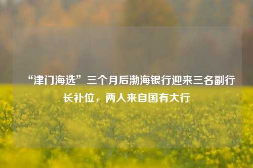 “津门海选”三个月后渤海银行迎来三名副行长补位，两人来自国有大行-第1张图片-世界财经