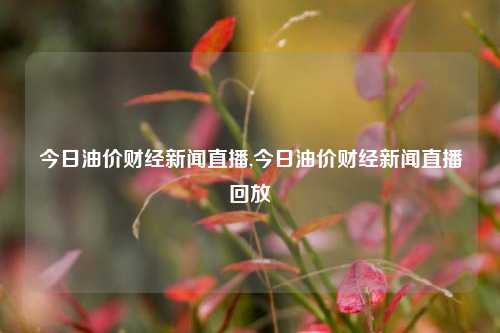 今日油价财经新闻直播,今日油价财经新闻直播回放-第1张图片-世界财经