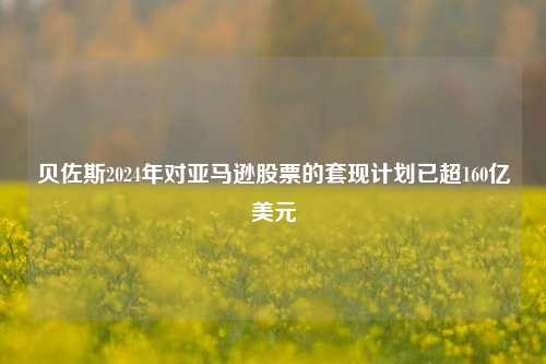 贝佐斯2024年对亚马逊股票的套现计划已超160亿美元-第1张图片-世界财经