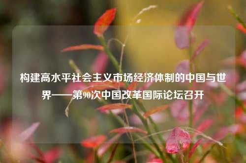 构建高水平社会主义市场经济体制的中国与世界——第90次中国改革国际论坛召开-第1张图片-世界财经