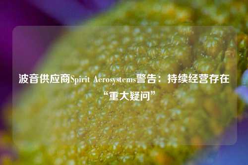 波音供应商Spirit Aerosystems警告：持续经营存在“重大疑问”-第1张图片-世界财经