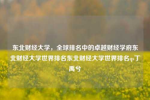 东北财经大学，全球排名中的卓越财经学府东北财经大学世界排名东北财经大学世界排名qs丁禹兮-第1张图片-世界财经