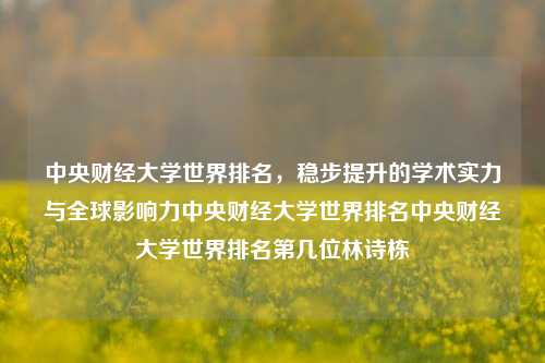 中央财经大学世界排名，稳步提升的学术实力与全球影响力中央财经大学世界排名中央财经大学世界排名第几位林诗栋-第1张图片-世界财经