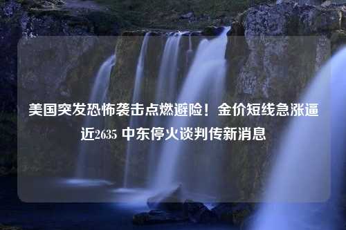 美国突发恐怖袭击点燃避险！金价短线急涨逼近2635 中东停火谈判传新消息