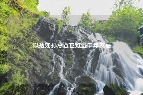 以瘦如孙燕姿也难逃中年发福
